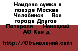 Найдена сумка в поезде Москва -Челябинск. - Все города Другое » Потеряли   . Ненецкий АО,Кия д.